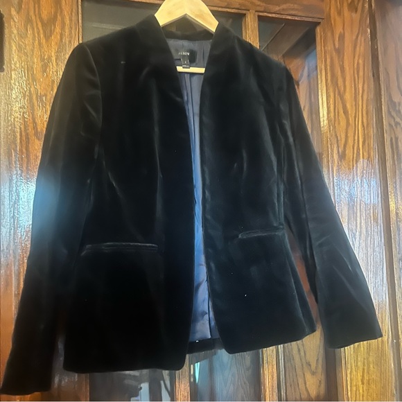JCrew Black Velvet Going Out Blazer 6 - Picture 4 of 4